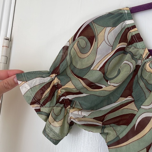 LIFE Love is for Eternity Mesh Open Front Blouse - Picture 3 of 6